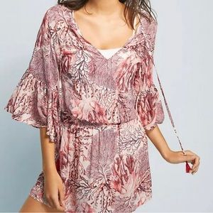 NWT *MAAJI* (Sold by Anthropologie) Swim Cover-Up Dress…🪸CORAL🪸 Motif… Size: M